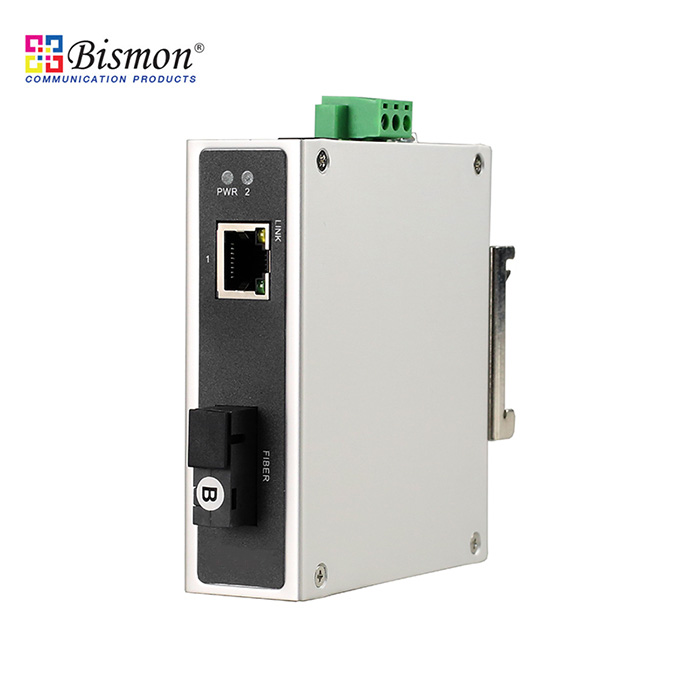 1Port PoE 10/100Base-T+1SC Fiber SM 20km Industrial Switch